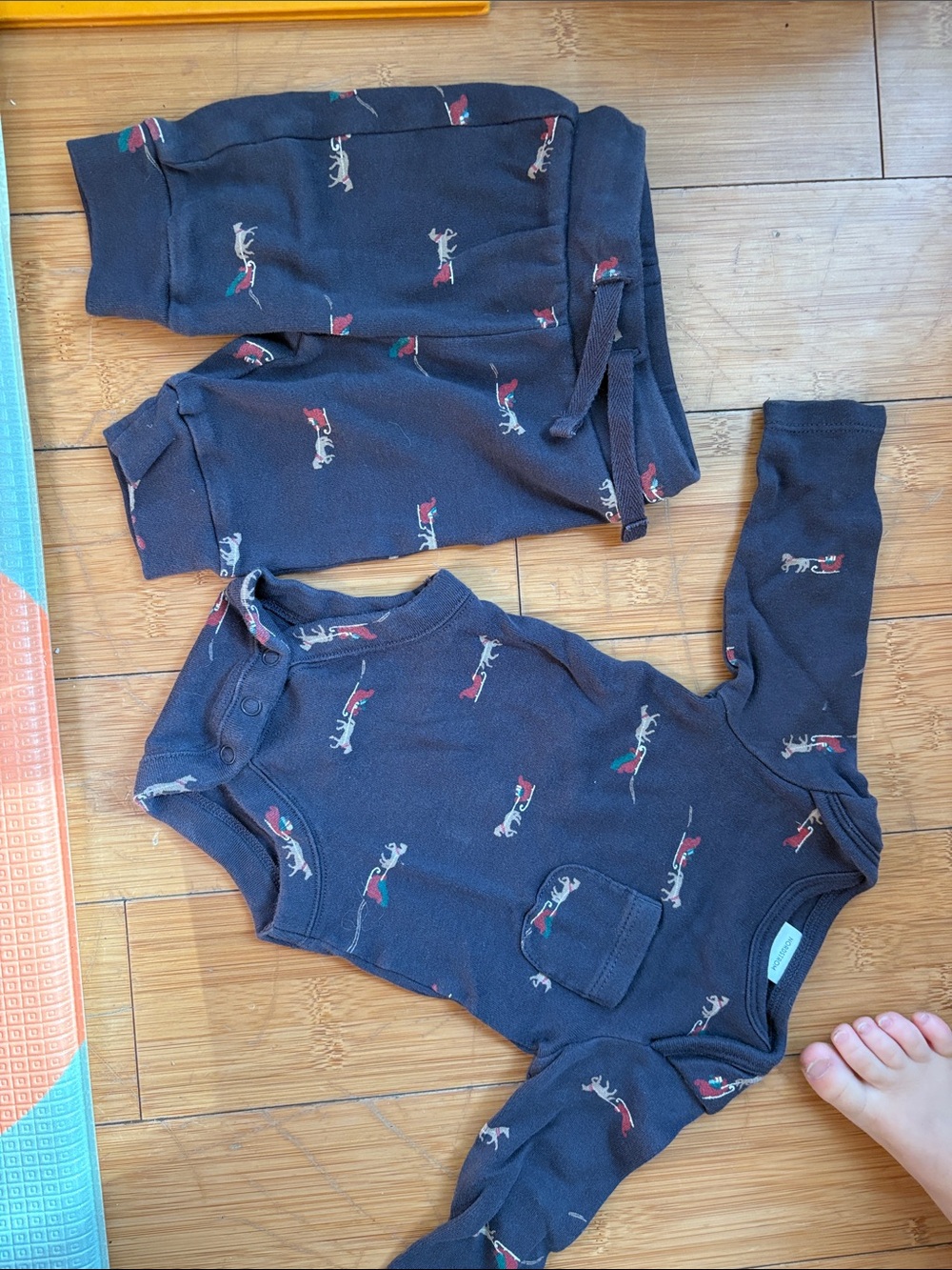 Nordstrom Two-Piece Set with Reindeer Print
